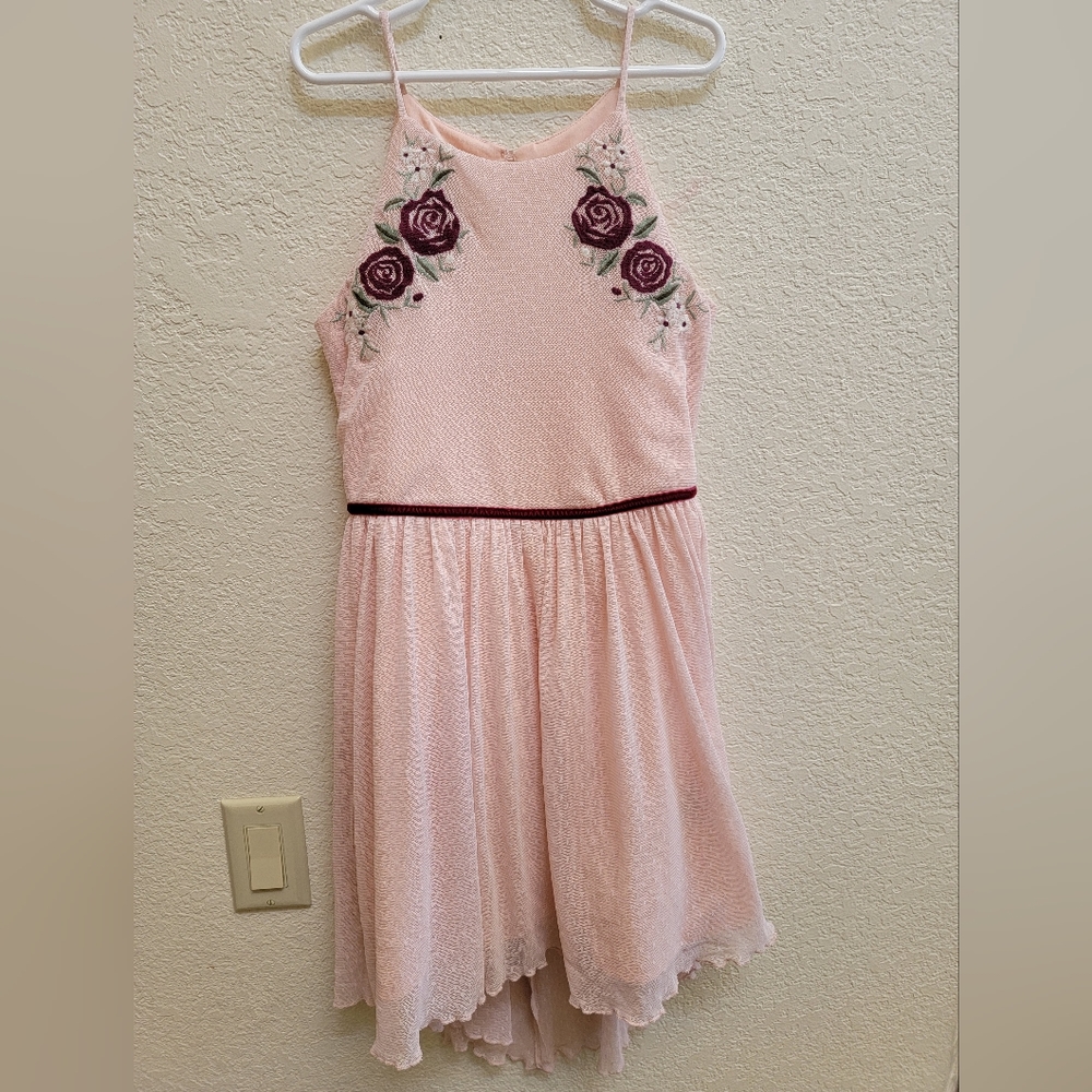Amy Byer Size 8 Pink Flower Dress